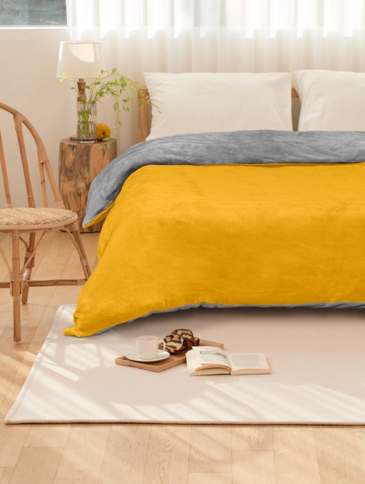 Κουβέρτα NEVE YELLOW GREY